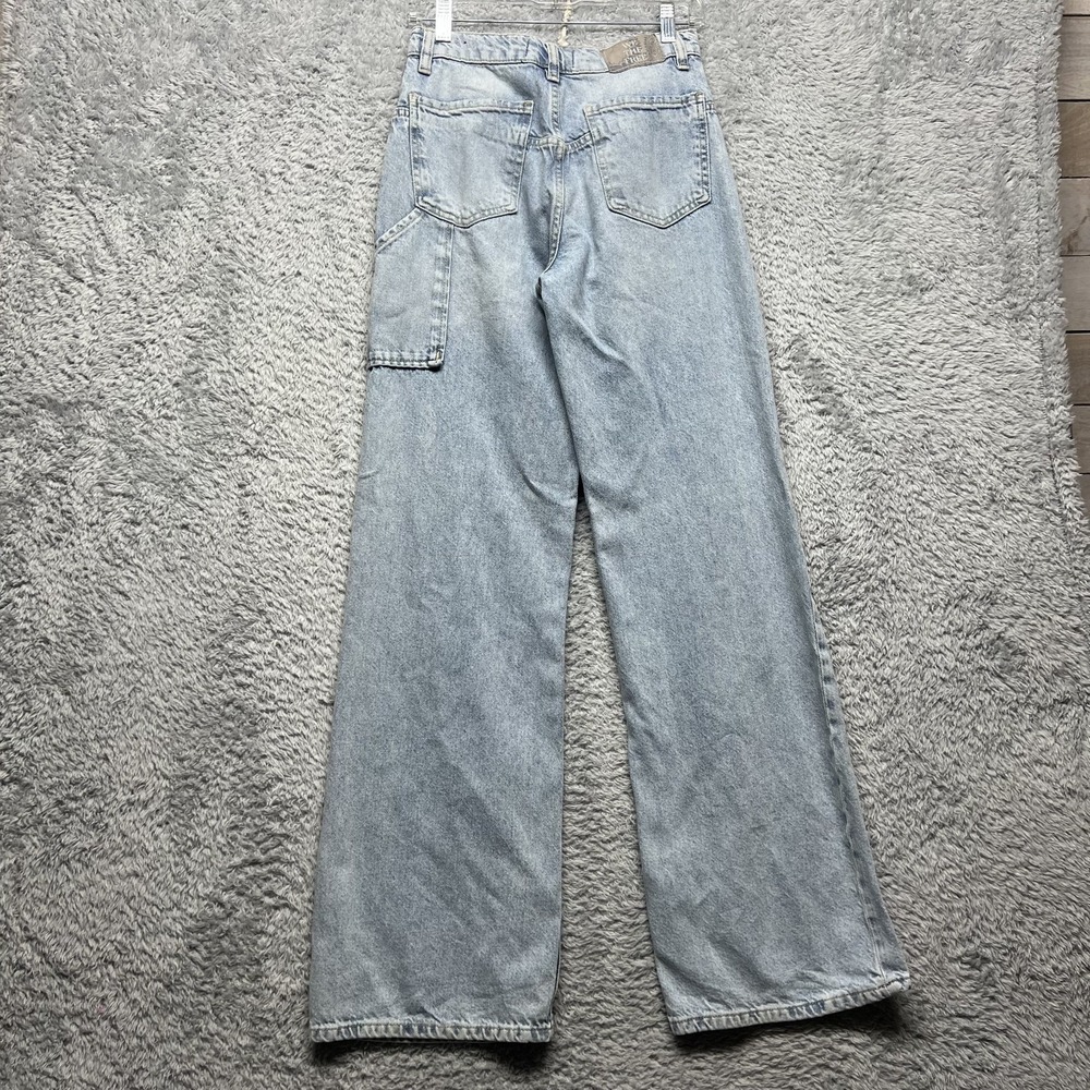 We The Free Tinsley Baggy High Rise Straight Leg Jeans Womens 26 Blue Bright Eye - Picture 3 of 15